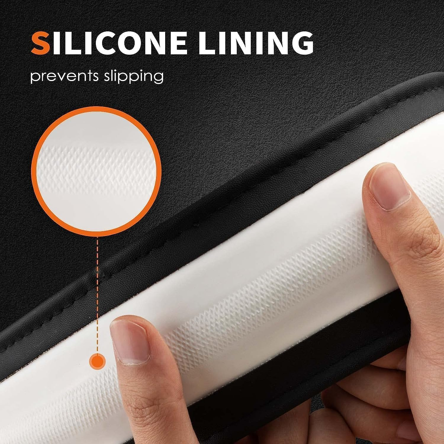 Car Steering Wheel Cover - Universal Car Accessory for Diverse Cars, Durable Leather Cover with Anti-Slip Lining, for Steering Wheel with a Diameter of 37-38Cm,Gray