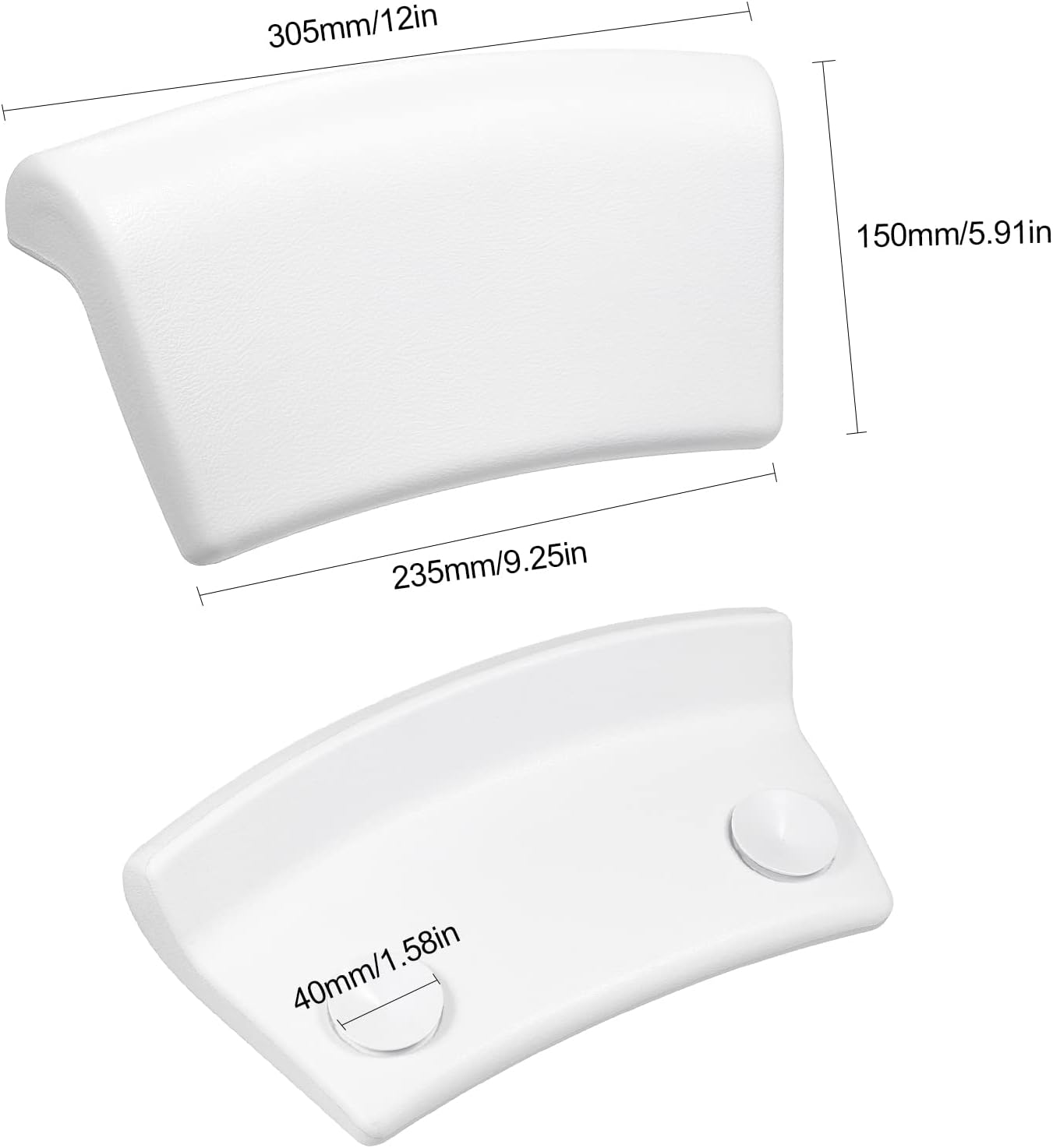 Soft Bath Pillow Bathtub Pillows Headrest SPA Bathroom Supplies White image number 3