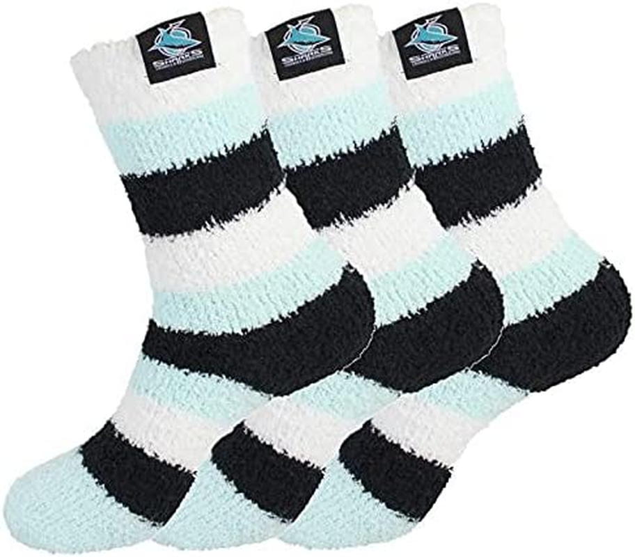 NRL Cronulla-Sutherland Sharks High Performance Sport Ankle Supporter Socks | National Rugby League | Men'S Sizes 4Pr image number 3