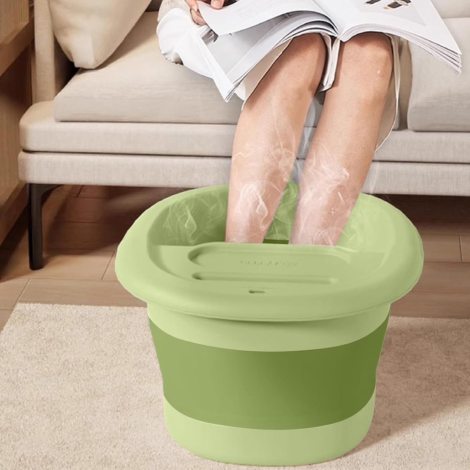 Foot Soaking Tub - Foldable Foot Soak Tub - High Capacity Foot Bath Basin for Relieving Discomfort and Stress Hoffti image number 1
