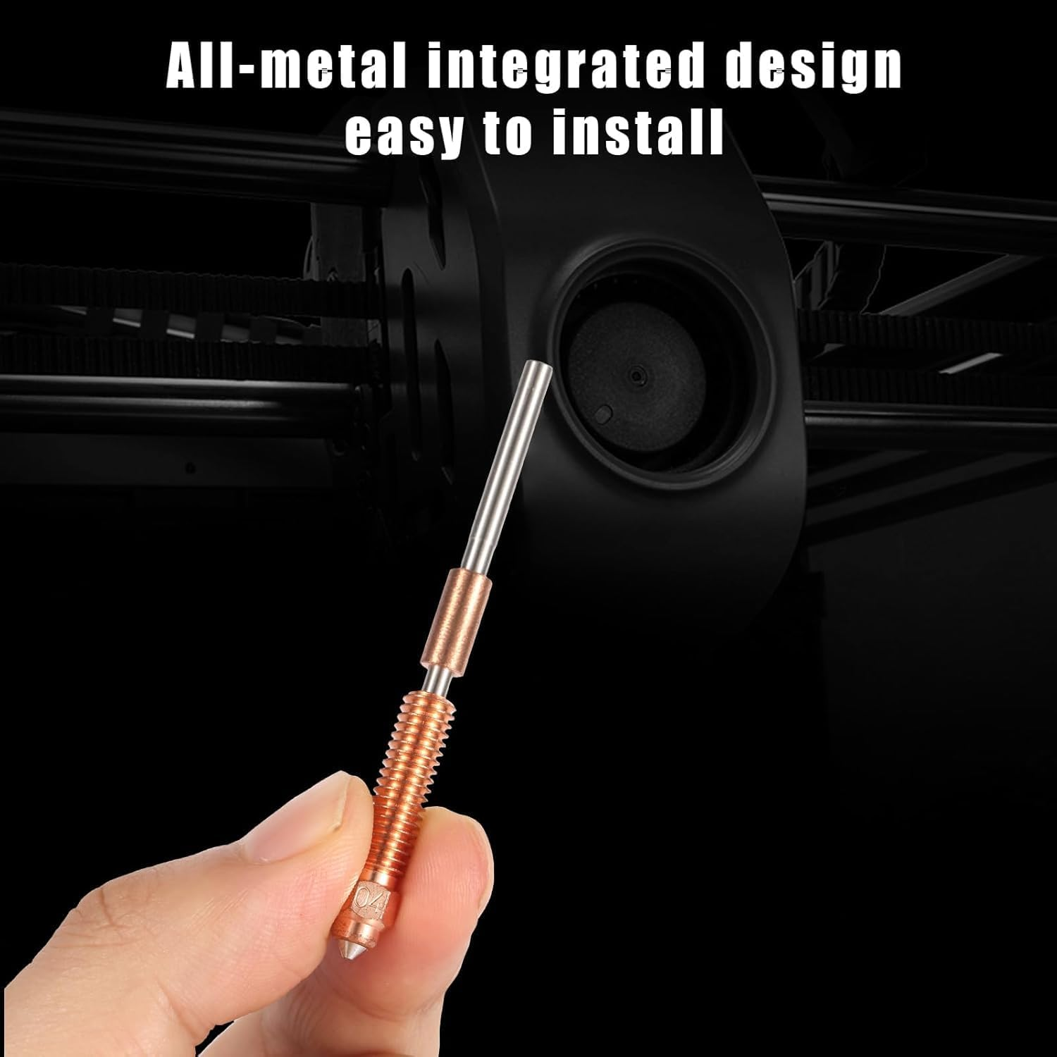 LEOWAY K1C Unicorn Quick-Swap 3D Printer Nozzle Kit (0.4Mm),High-Speed Nozzle, Copper Alloy and Hardened Steel Nozzles for K1C/K1 SE, Ender 3 V3/V3 plus 3D Printer (2PCS) image number 4