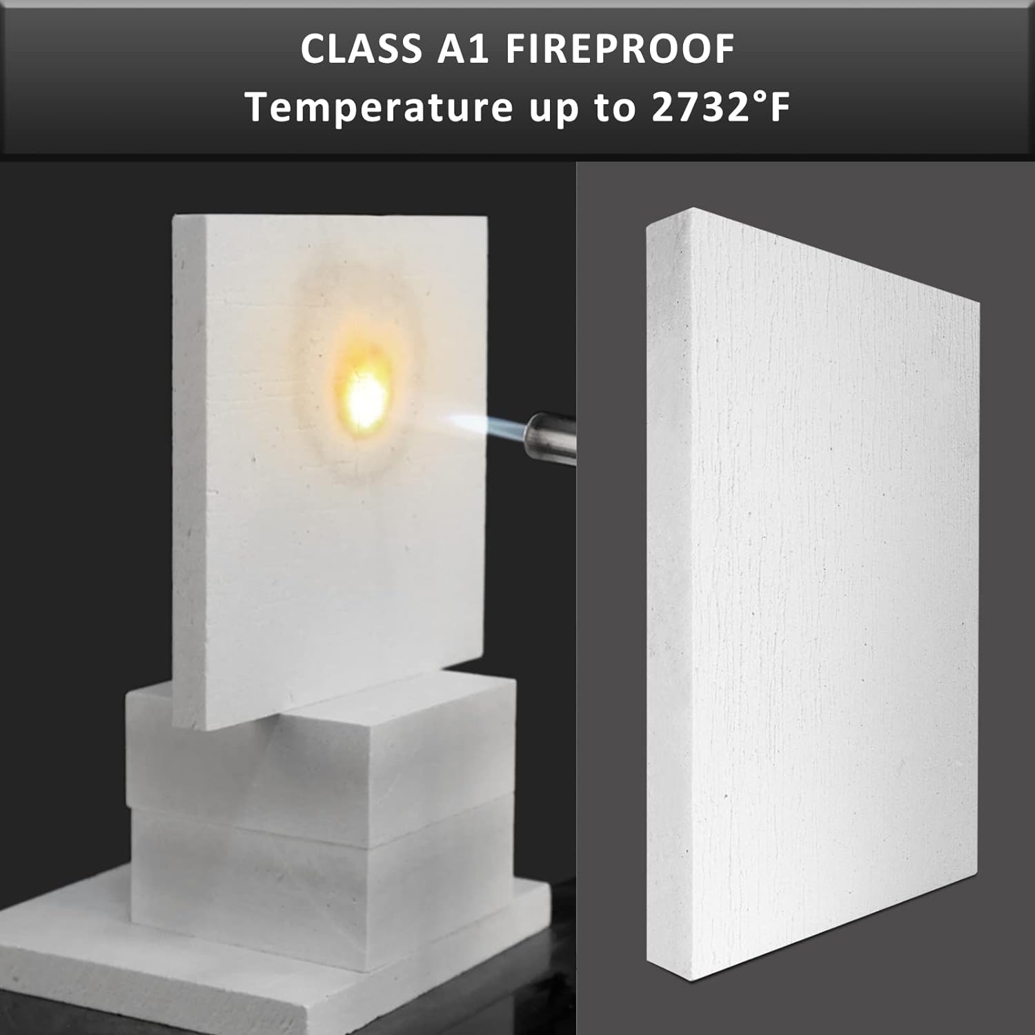 BXI Ceramic Fiber Thermal Insulation Board (2732F) - Inorganic - Flame Retardant, Heat Resistant (12'' X 8'' X 0.8'') image number 2