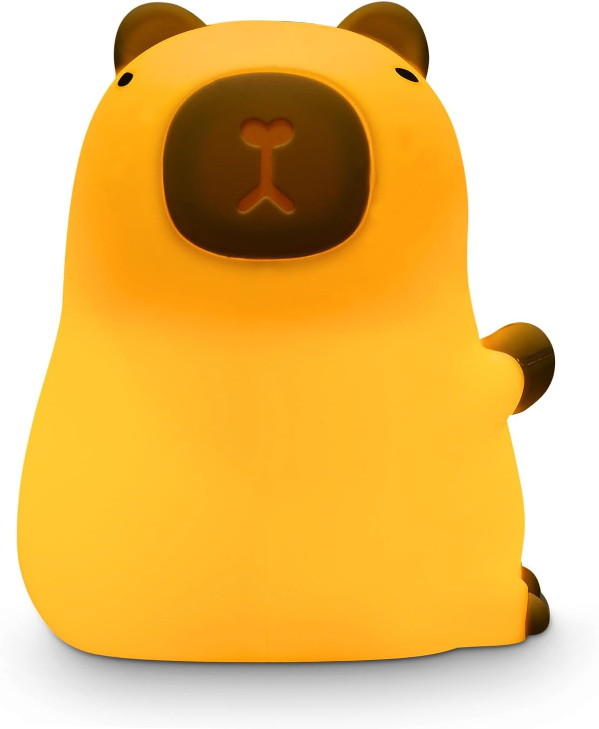 Idena Capybara 40386 LED Night Light, Silicone Lamp with Colour Changing and Dimmer, Approx. 11 Cm, Rechargeable, USB Charging Cable Included image number 1