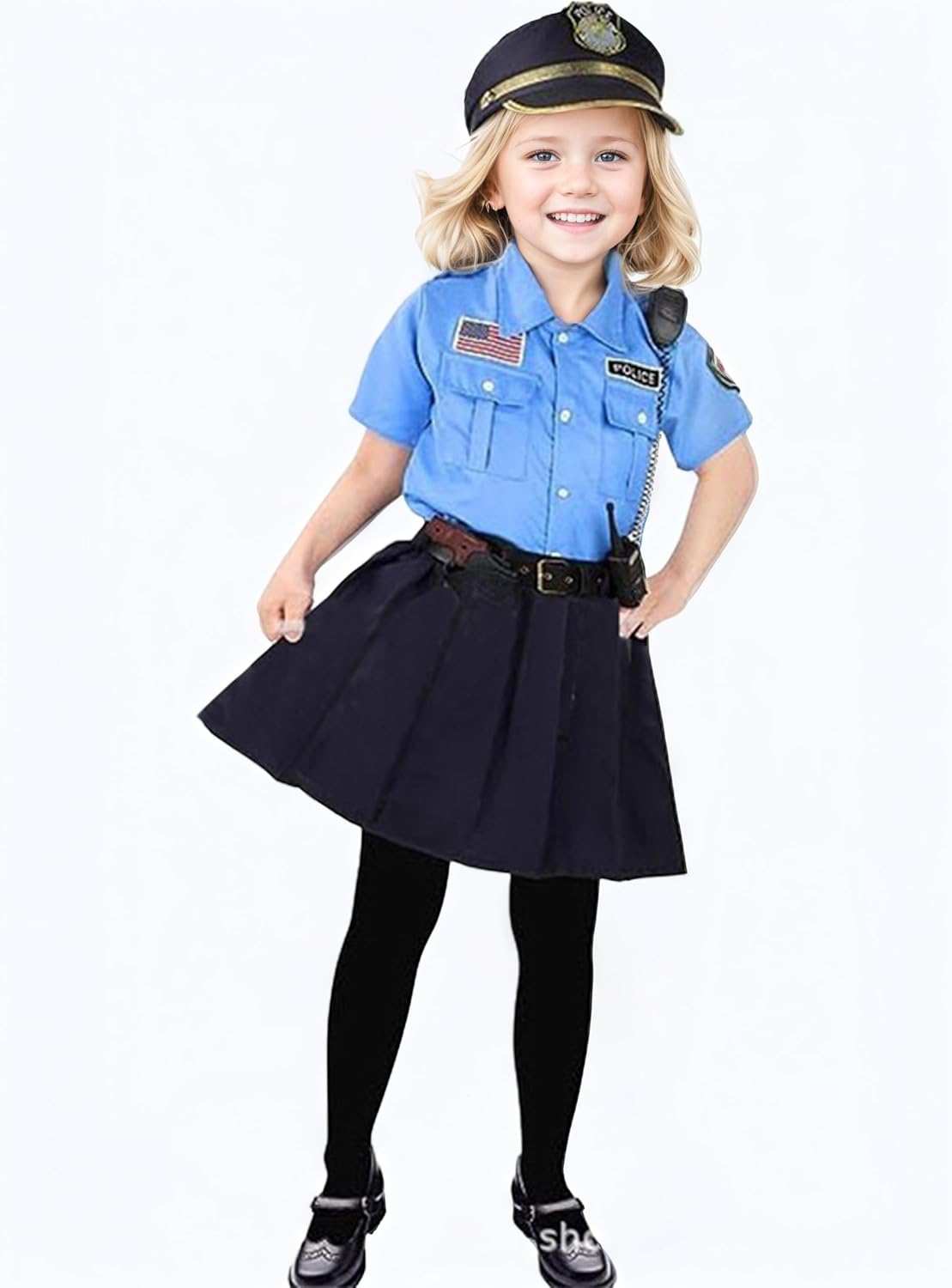 Police Costume Kids Police Officer Costume for Boys Girls, Halloween Cop Costumes Kids