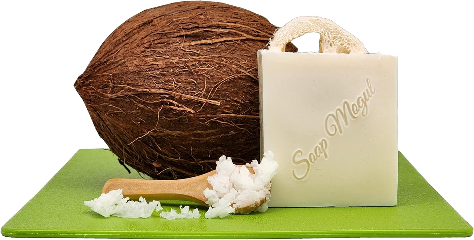 Soap Mogul Coconut Soap Bar with Loofah for Dry, Sensitive Skin and Whole Body. image number 3