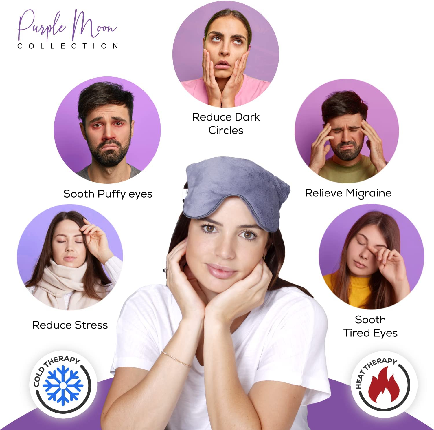 Heated Eye Mask for Dry Eyes Relief, Blepharitis Stye Eye Treatment - Sleep Mask, Dry Eye Therapy Mask, Sleeping Microwavable Moist Heat Pack, Heated Compress - Hot Weighted Warm Compress Heating Pad image number 1