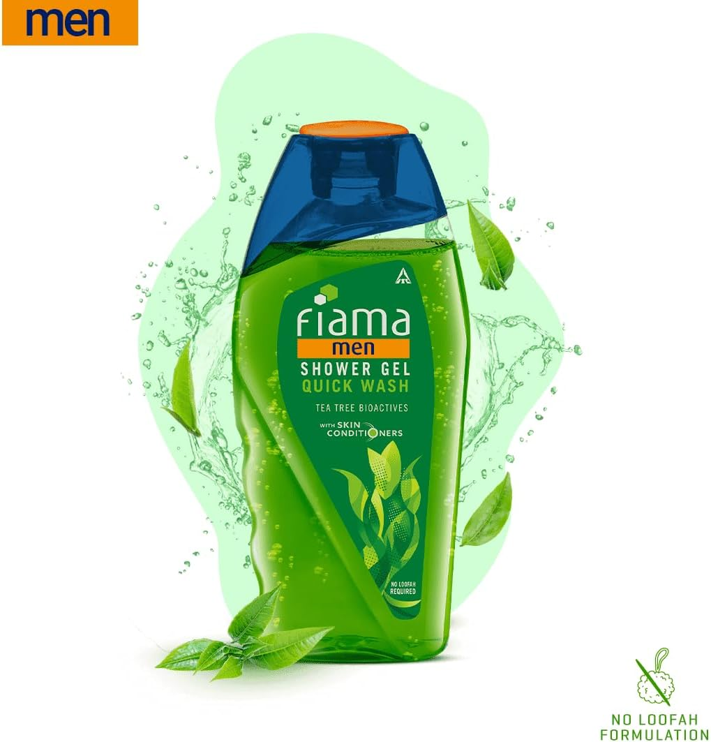 Fiama Men Shower Gel Quick Wash, Body Wash with Skin Conditioners for Moisturised Skin, 250 Ml Bottle
