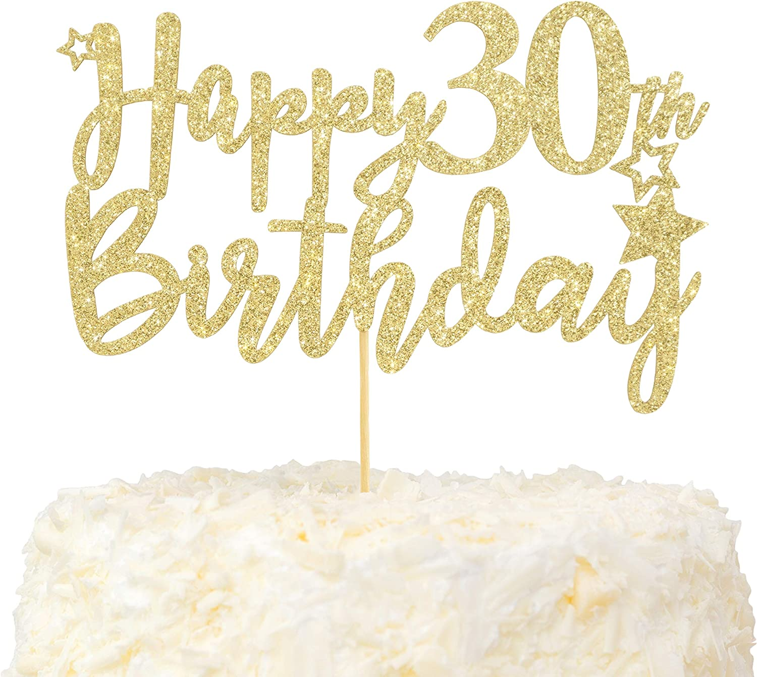 LOVENJOY Happy 18Th Birthday Cake Topper Gold Glitter Hello Sweet 18 Cake Decoration