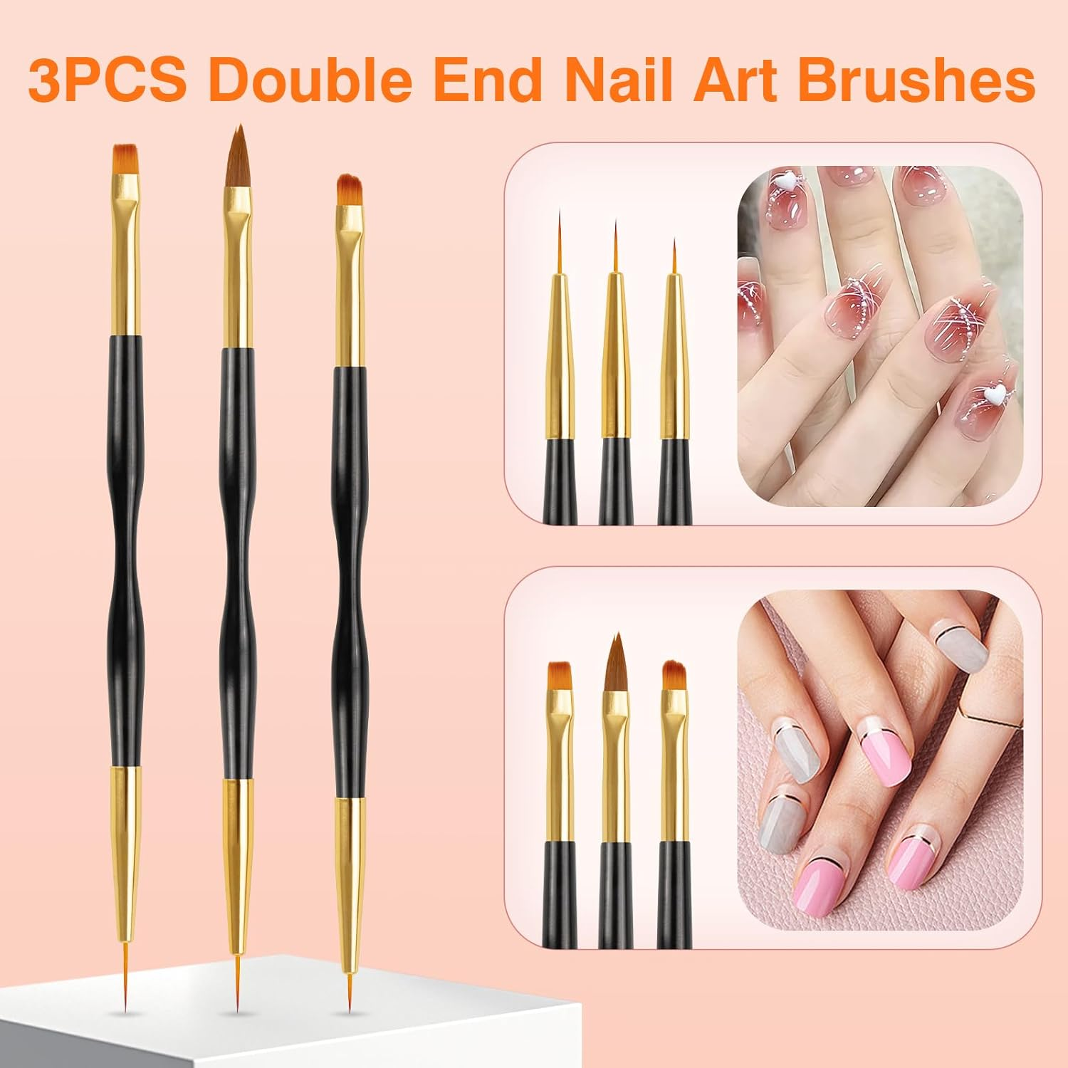 31Pcs Nail Art Brushes， Nail Art Design Tools Kit with Liner Brush Dotting Tools Drawing Pens Design Tools Polish Brushes for Women Nails Gel Painting image number 5