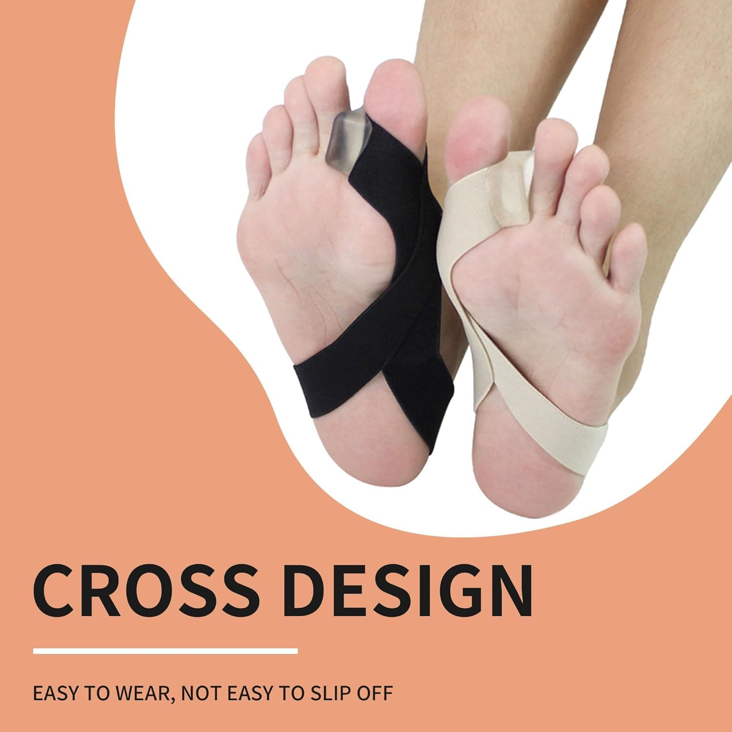 2 Pcs Toe Correction Belt Hallux Valgus Bunion Corrector Big Toe Straightener Overlapping Toe Separator Hammertoes Foot Alignment Tension Strap Orthotics Feet Bone Thumb Adjuster