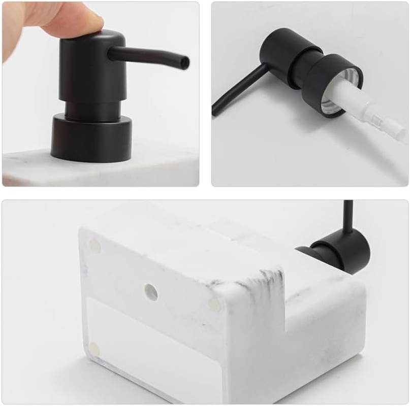 Luxshiny Large Capacity Hand Soap Dispenser with Sponge Holder Refillable Pump Bottle for Bathroom and Kitchen Easy Press Liquid Soap and Lotion Container image number 6