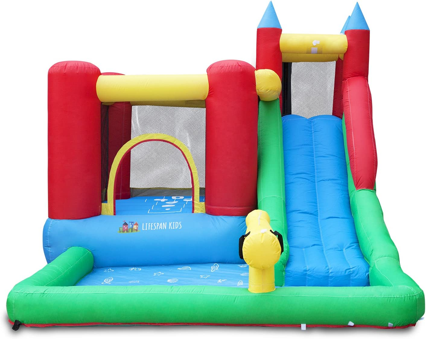 Lifespan Kids Inflatable Surrey 2 Slide & Splash Water Play Childrens Play Ground Outdoor image number 3