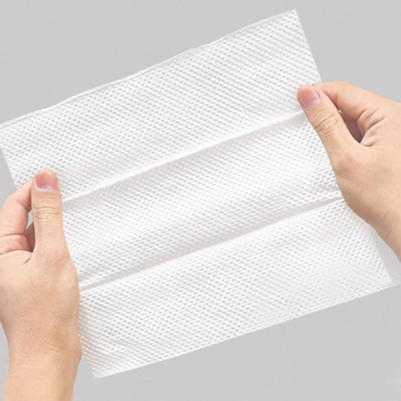 SOLUSTRE Thickened Hand Wipe Paper 5 Packs of 100 Sheets Commercial Paper Towels for Hotel Bathroom Kitchen Use Absorbent Hand Towels image number 5