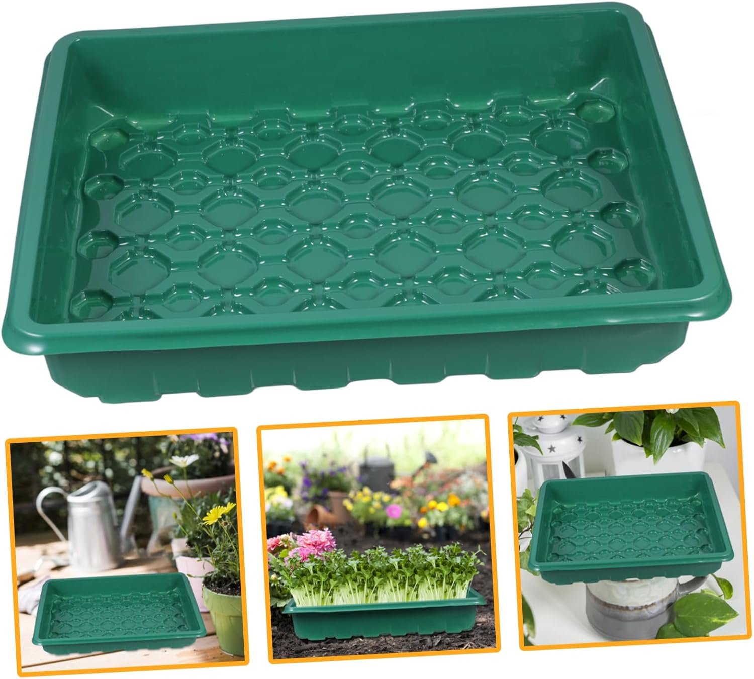 CANIGHT Plant Growing Tray Ventilated Design for Germination Nursery Supply for Indoor and Outdoor Gardening for Flowers Fruits and Vegetables image number 1