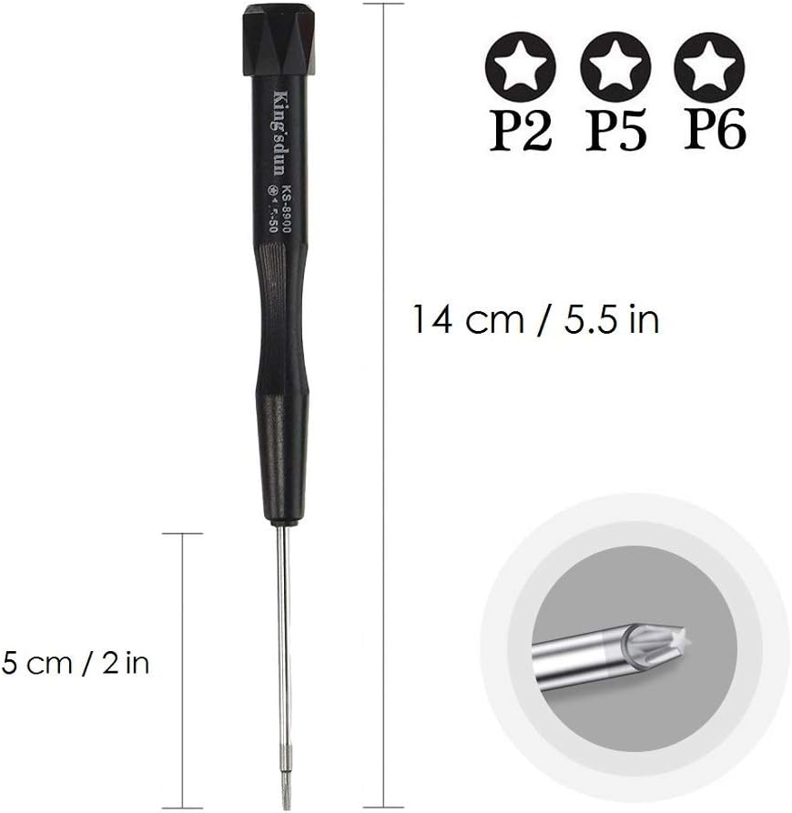 Pentalobe Screwdriver Set, 5 Point 5 Star 0.8 Mm, 1.2 Mm and 1.5 Mm Pentalobe Screwdriver or P2 P5 P6 or Ts1 Ts4 Ts5 and T5 Torx for Iphone Macbook Pro Air Repair Tool Set image number 1