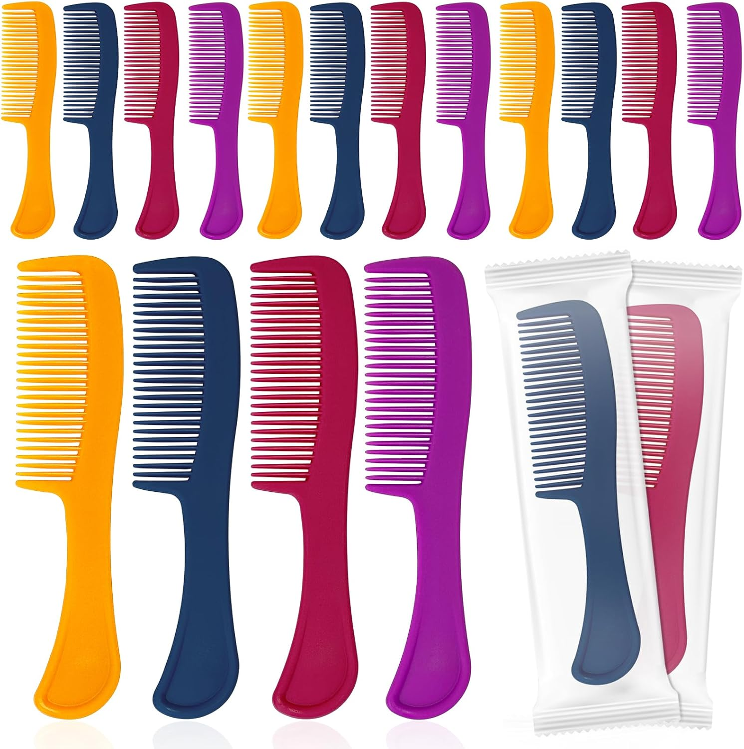 Combs Bulk Individually Wrapped Pocket Travel Hair Combs for Women, Men and Kids, Colorful Bulk Comb for Homeless Hotel Shelter Home Charity(4 Color) (5.9 Inch, 60, Count) image number 5