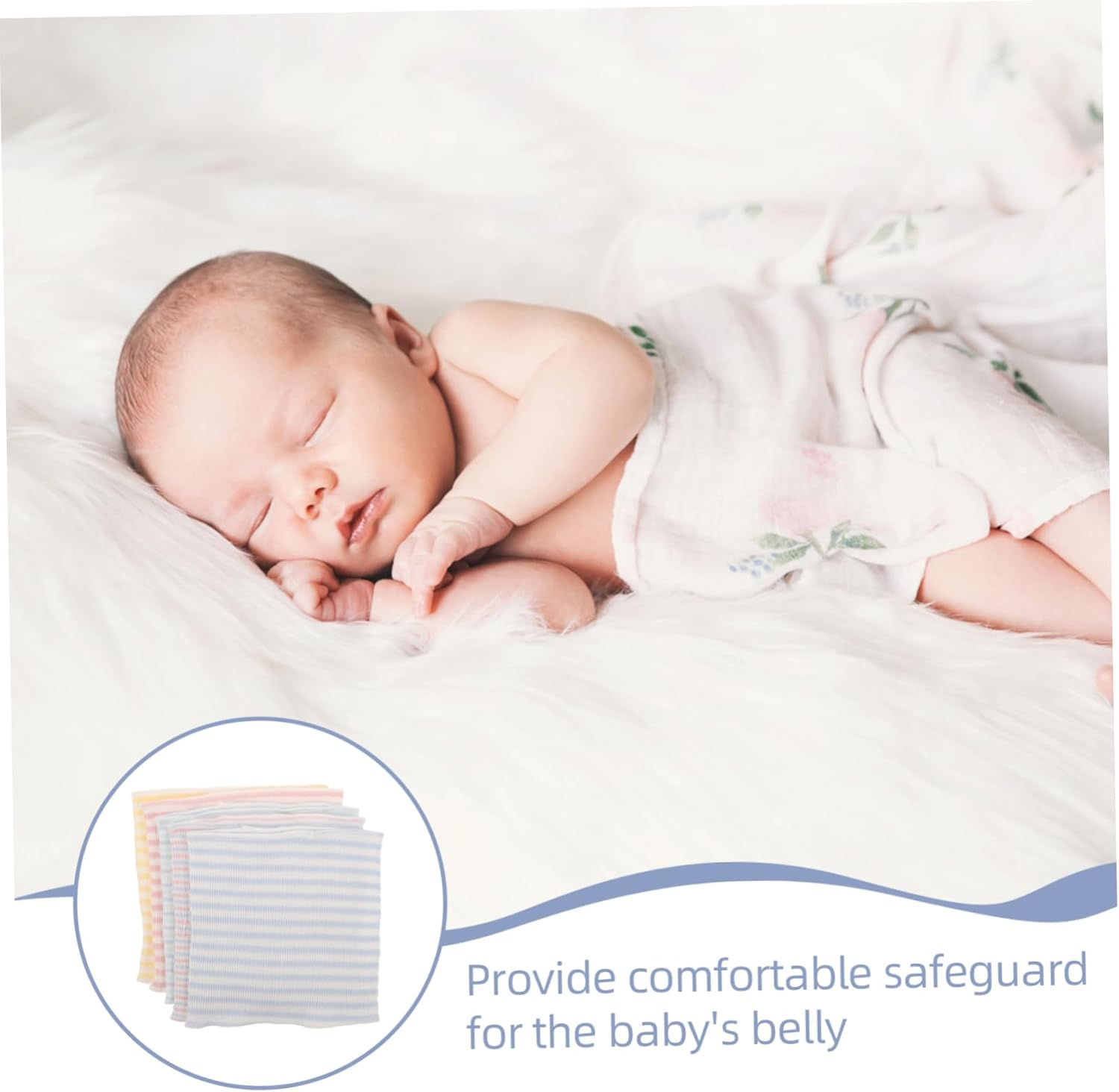 VICASKY 10Pcs Baby Cotton Belly Band Set Breathable Infant Navel Bands Elastic Belly Belts for Newborns Protective Design Suitable for Baby Care and Comfortable Use image number 6