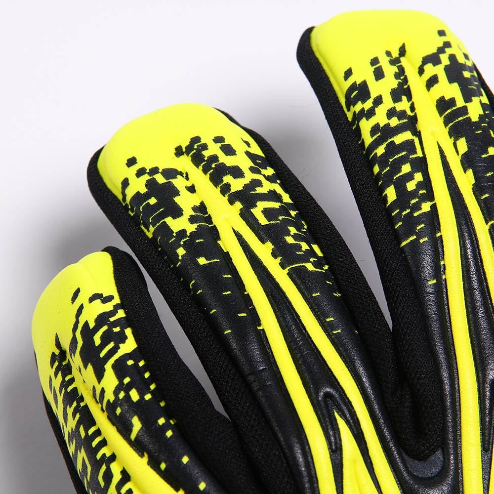 Kelme Vortex Training Goalkeeper Gloves, Black/Neon Yellow, Size 6