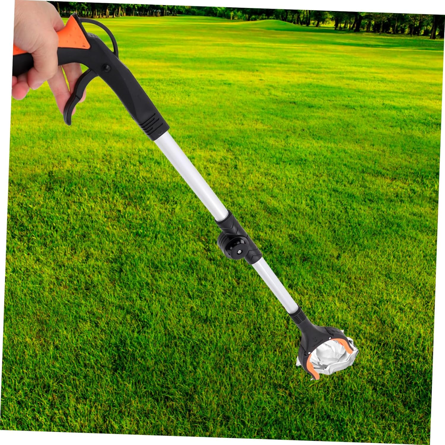 Foldable Trash Picker Grabber Tool with Ergonomic Non-Slip Handle Lightweight Aluminum Alloy and Abs Construction Household Cleaning Aid for Picking up Garbage Keys Coins Portable image number 2