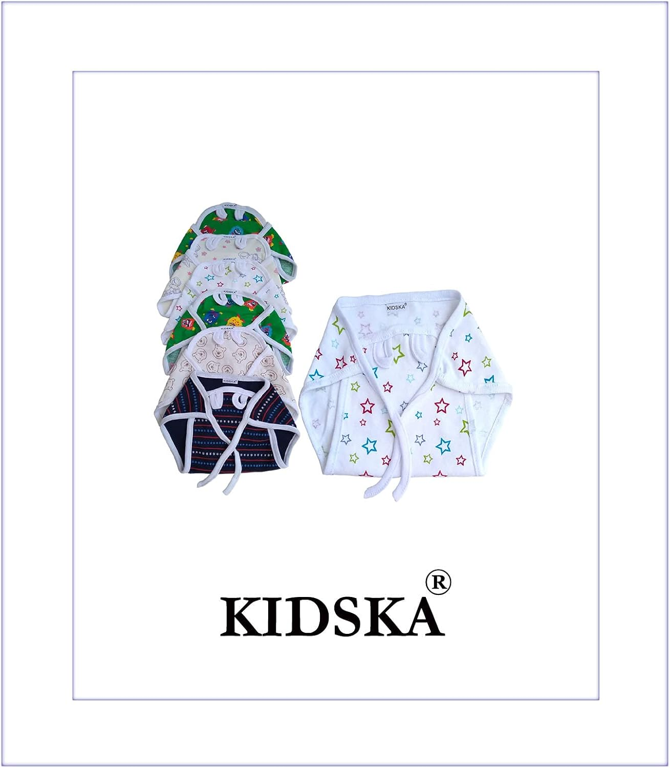 Hosiery Cotton Diapers, Nappy, Langot for New Born Baby/Diapers for Baby/Baby Nappies, Multicolor, 3-6 Month-Pack of 6 image number 6