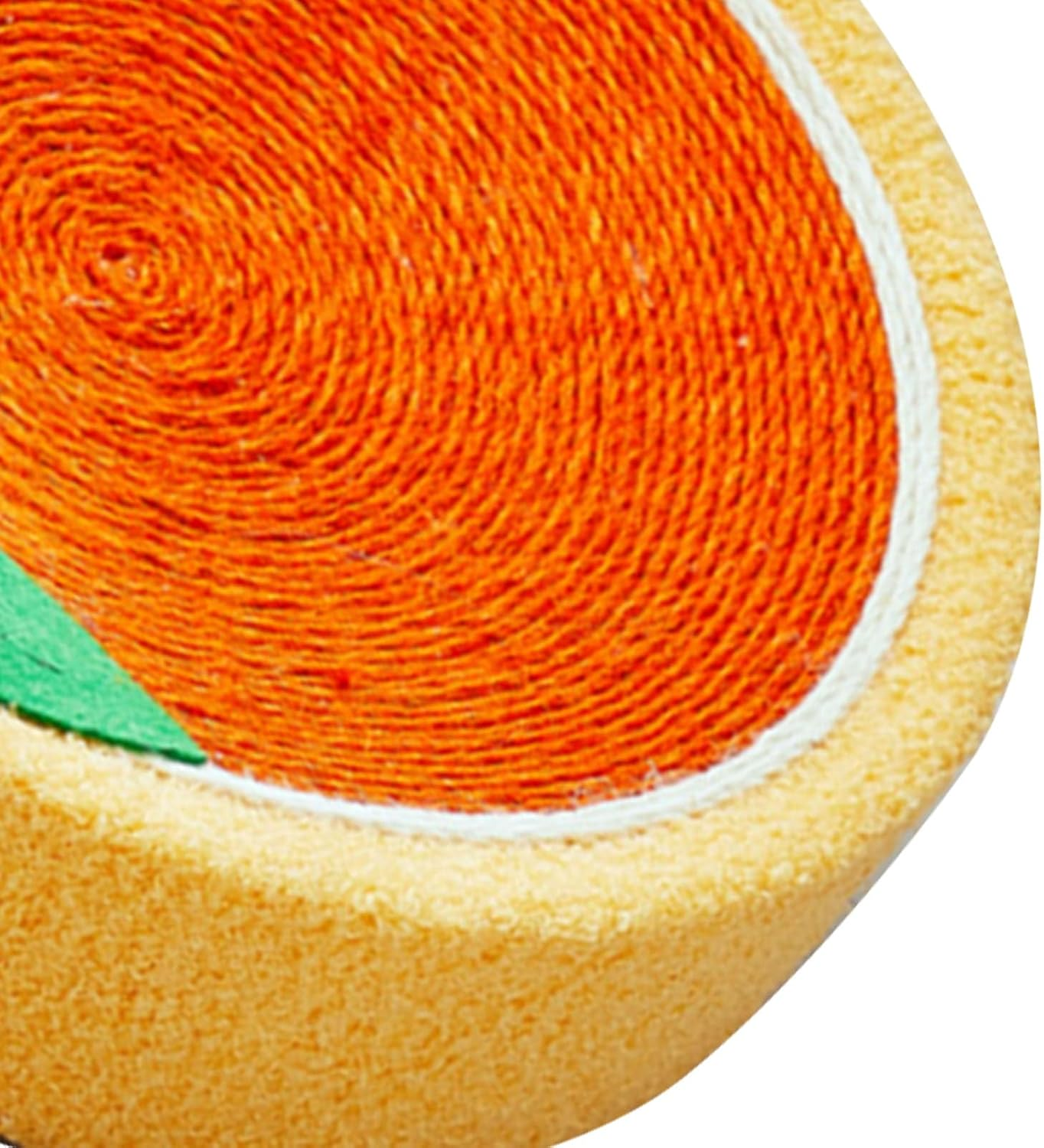 Cat Scratcher Bed Sisal round Shape Cat Scratch Pads Cat Scratcher Lounge Bed Pet Supplies Christmas Pet Presents for Furniture Protection-Orange - Strawberry image number 4