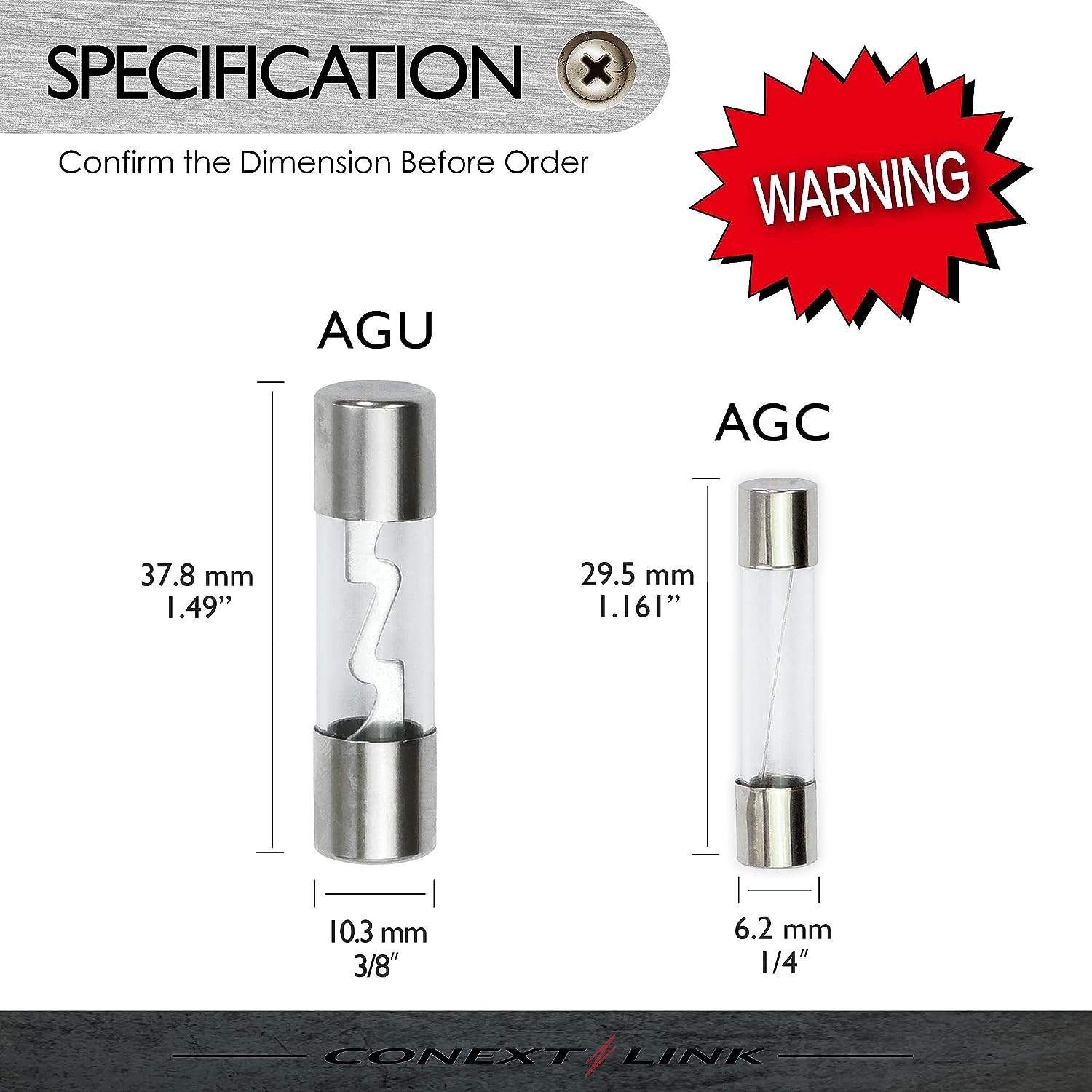 Conext Link AGU20-10 Nickel AGU Fuse 10 Pack 20 Amp image number 2