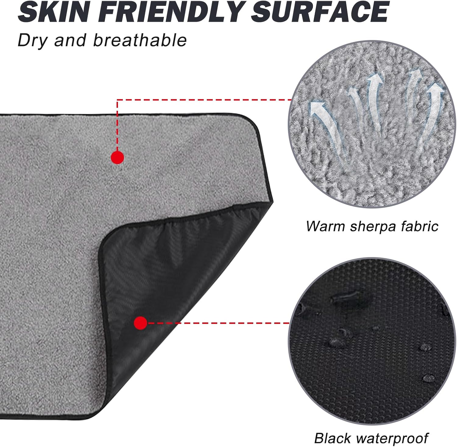 Outdoor Dog Blanket, 100 X 70 Cm, Foldable Waterproof Dog Blanket, Reusable Dog Training Pads, Large Travel Blanket for Pets, Warming Blanket, Cat Blankets, Washable, for Puppies, Kittens image number 1