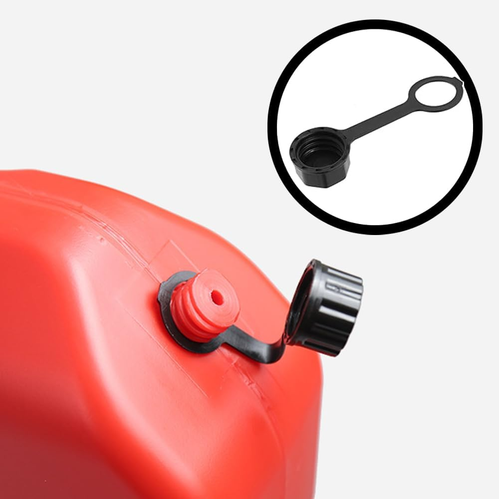 4 Pcs Gas Can Cap Gas Can Screw on Vent Cap Rear Vent Screw Caps Suitable for Most Fuel Diesel Kerosene Jugs with 4Pcs Gasket Black Plastic Black Top Hat- Plastic image number 1