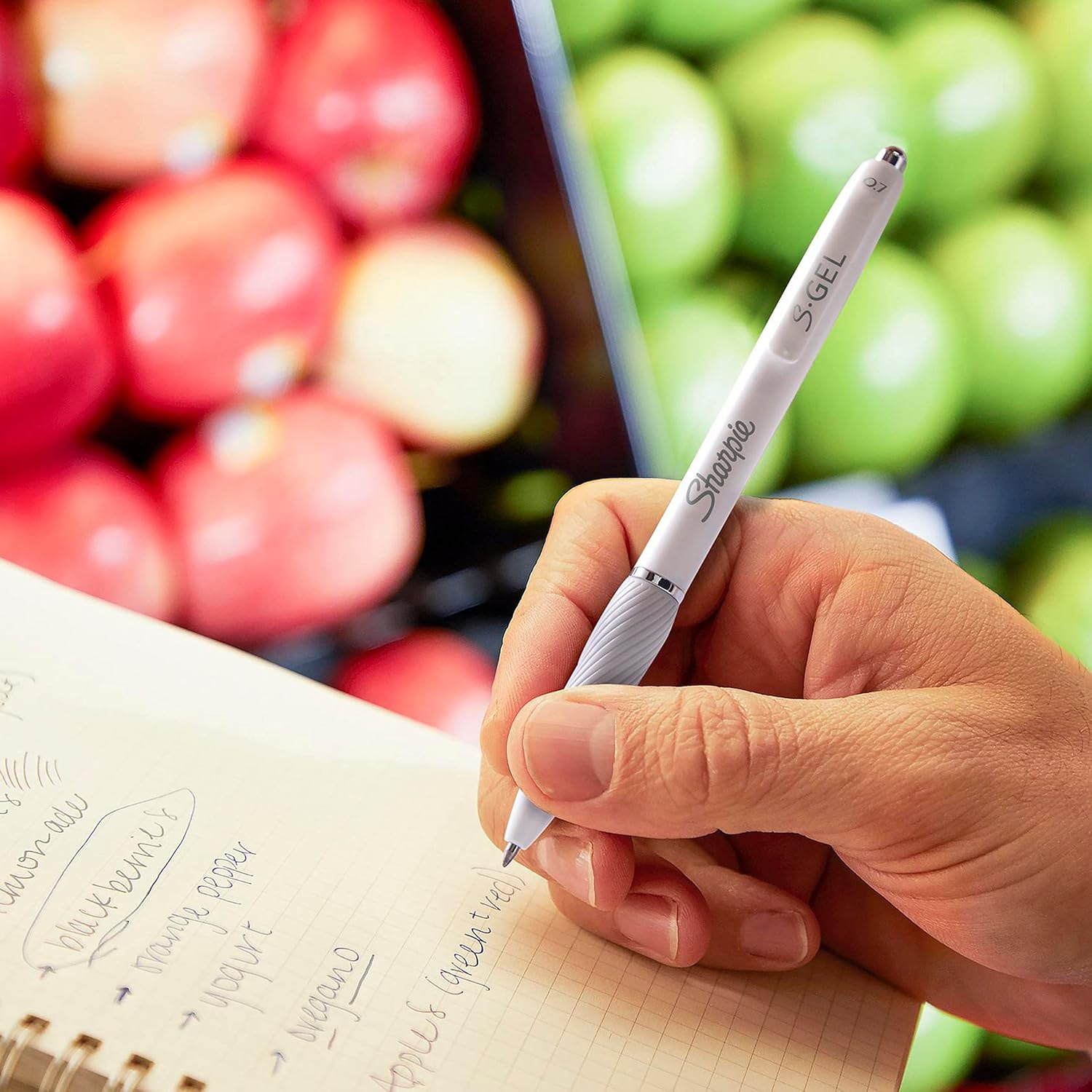 Sharpie S-Gel, Gel Pens, Drawing Pens, Gel Ink Pens for Journaling, Writing Pens, Coloring Pens, Medium Point Pens (0.7Mm), Pearl White Body, Black Ink Gel Pen, 12 Count image number 3