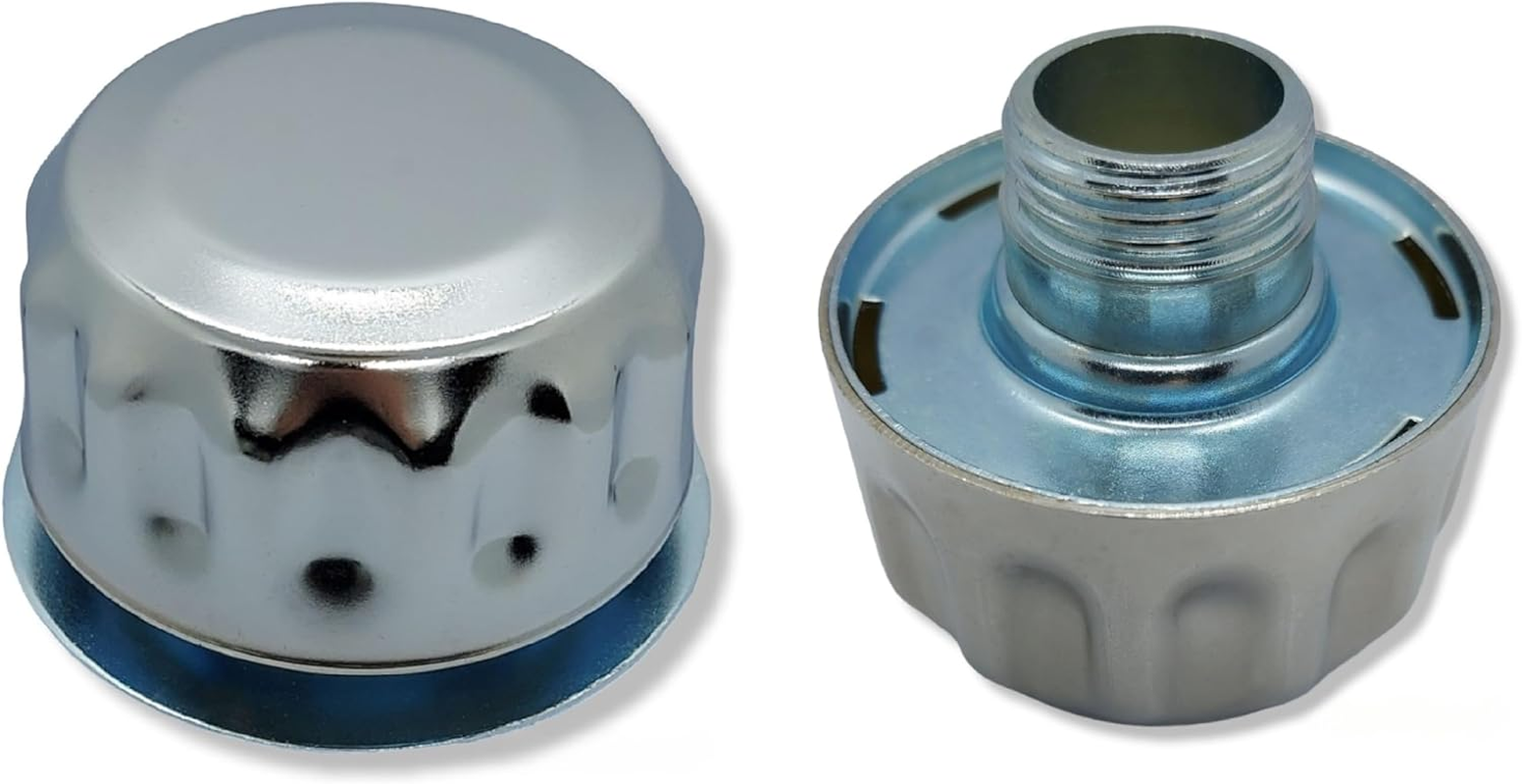 Hydraulic Oil and Fuel Filler Metal Vent Breather Cap for Reservoir Tank (With Flange, BSP 1 in Threaded, 304 (18/10) Grade Stainless Steel)