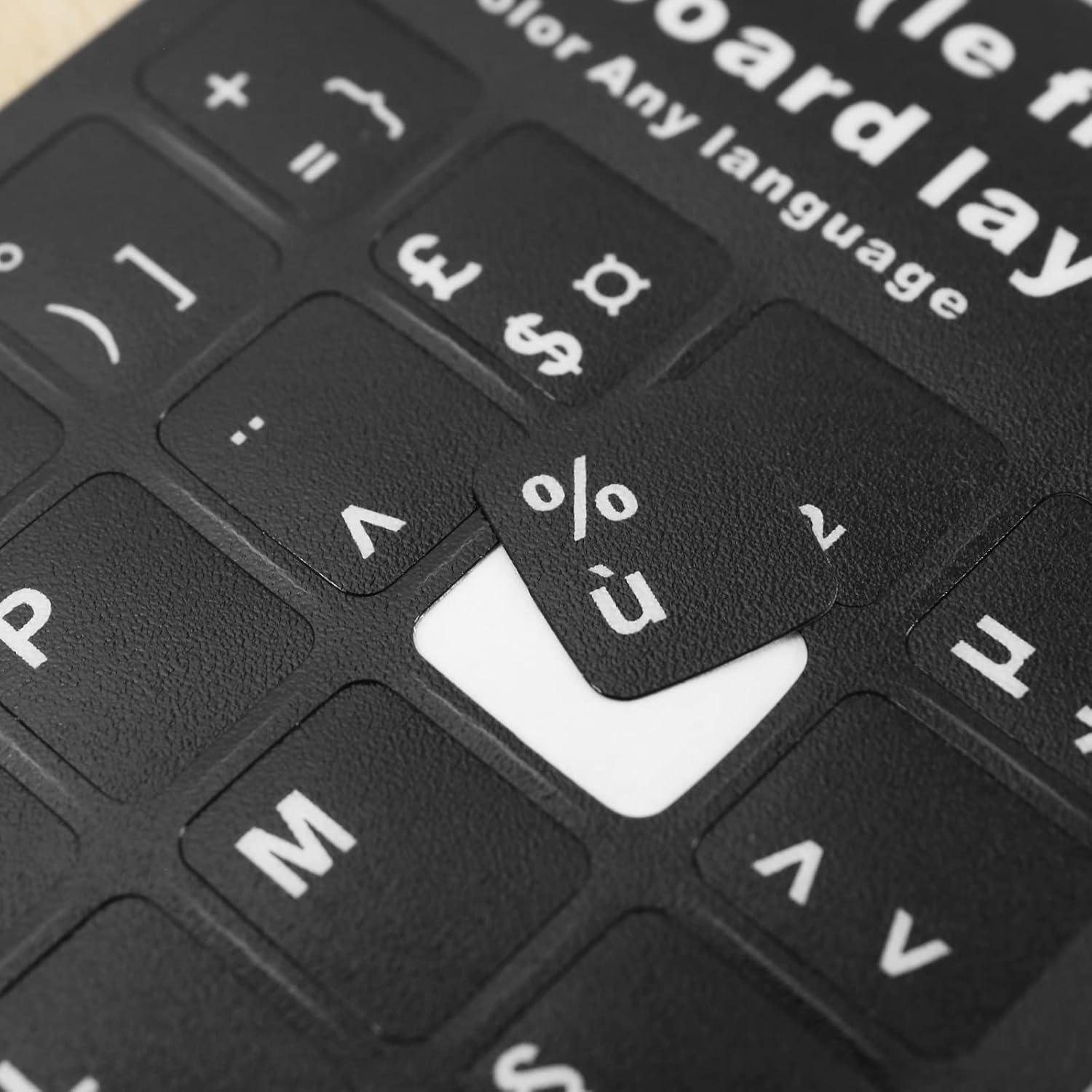 2PCS French Keyboard Stickers Self-Adhesive PVC Non Transparent Replacement Keyboard Decals for Laptop Desktop Computer Keyboards Accessories 13X11Mm image number 5