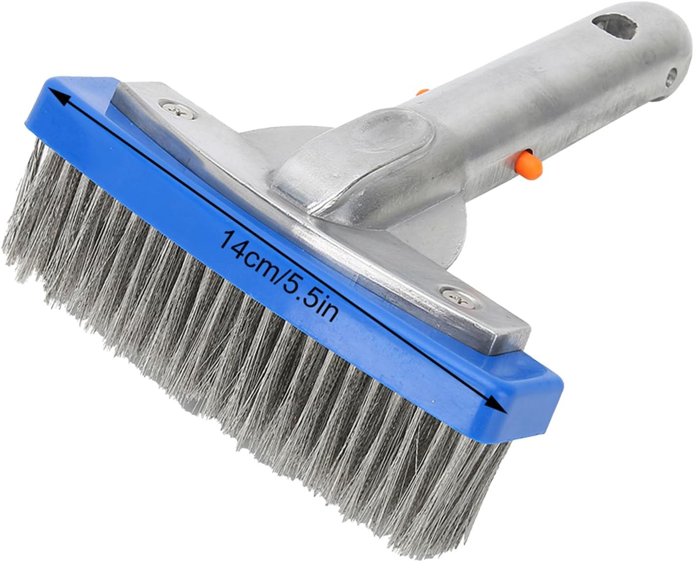 High Efficiency 5.5In Swimming Pool Stainless Steel Brush for Spa Pond Floor Wall Equipment with Installation - Pool Brushes