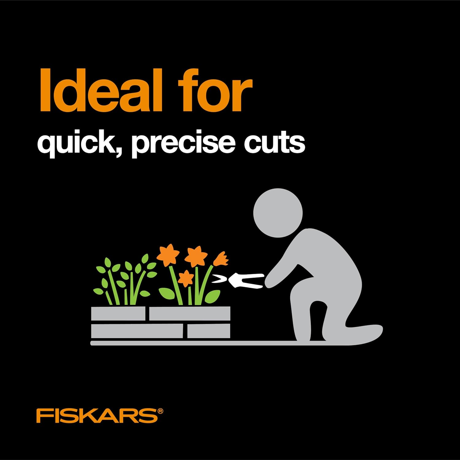 Fiskars Gardening Tools: Micro-Tip Pruning Shears, Non-Stick Precision-Ground Blades, 6&rdquo; Sharp Plant Scissors (399241-1001) image number 3