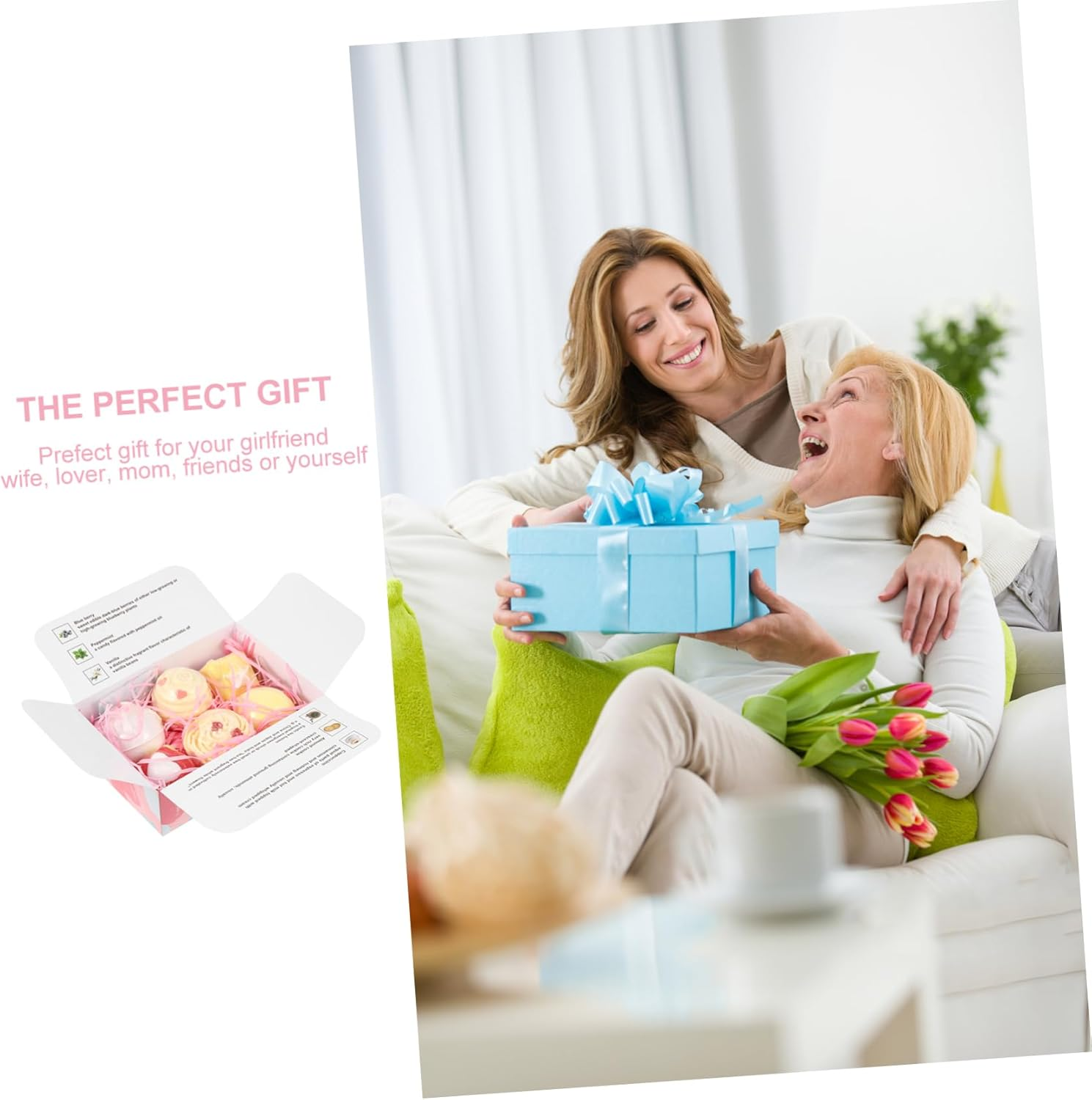 NULYLU 6Pcs Cake Shape for Relaxation and Aromatherapy for Home Travel Sea Salt Infused Quick Dissolving for Luxurious Spa