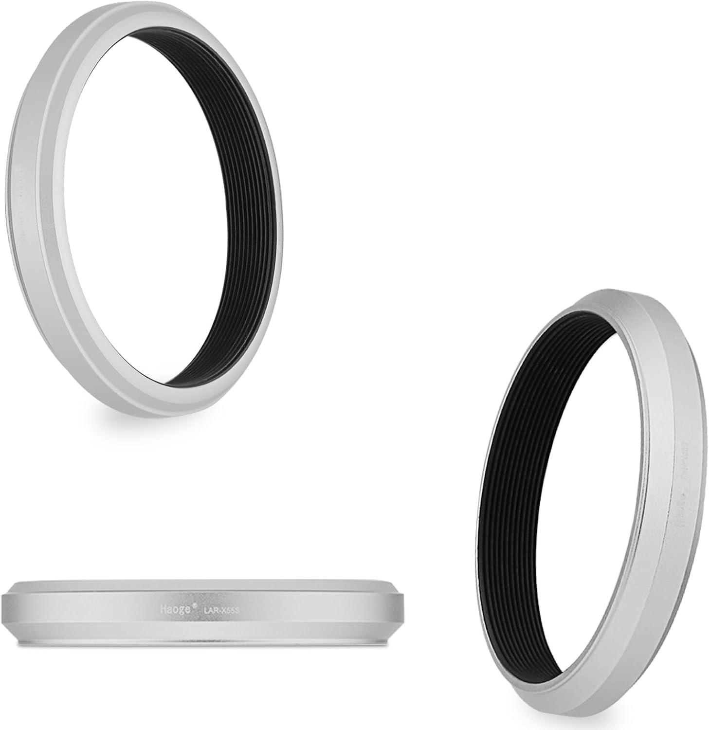 Haoge 49Mm Filter Adapter Ring for Fujifilm Fujinon X100VI X100V Camera Accessories Fit 49Mm UV CPL ND Filter Fit Original Lens Cap Silver LAR-X55S