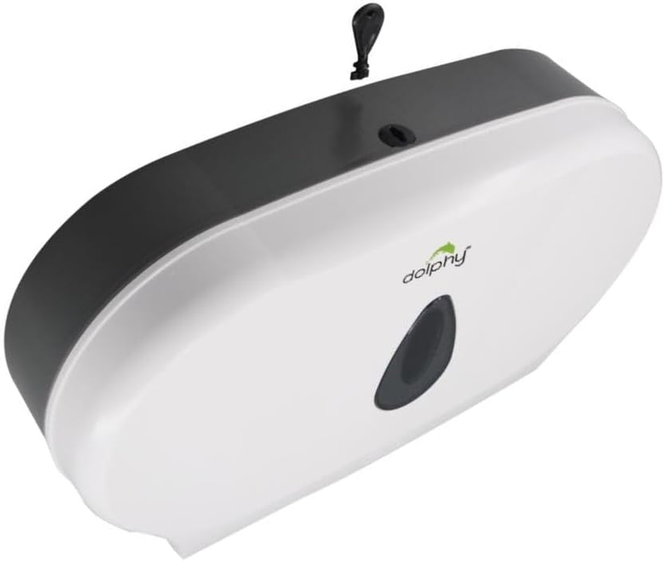 Dolphy Twin Jumbo Toilet Roll Dispenser &ndash; White, Wall Mounted ABS, Dual Roll Holder, Durable & Hygienic Design, Ideal for High-Traffic Residential & Commercial Bathrooms image number 1