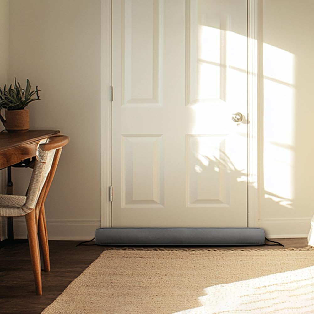 RAINSTONE TRADING Door Draft Stopper for Bottom of Door, 91 Cm under Door Air Stopper with Removable Cover for Gaps up to 7.6 Cm, Machine Washable Noise Blocker for Home with Glass Bead Weighting image number 4