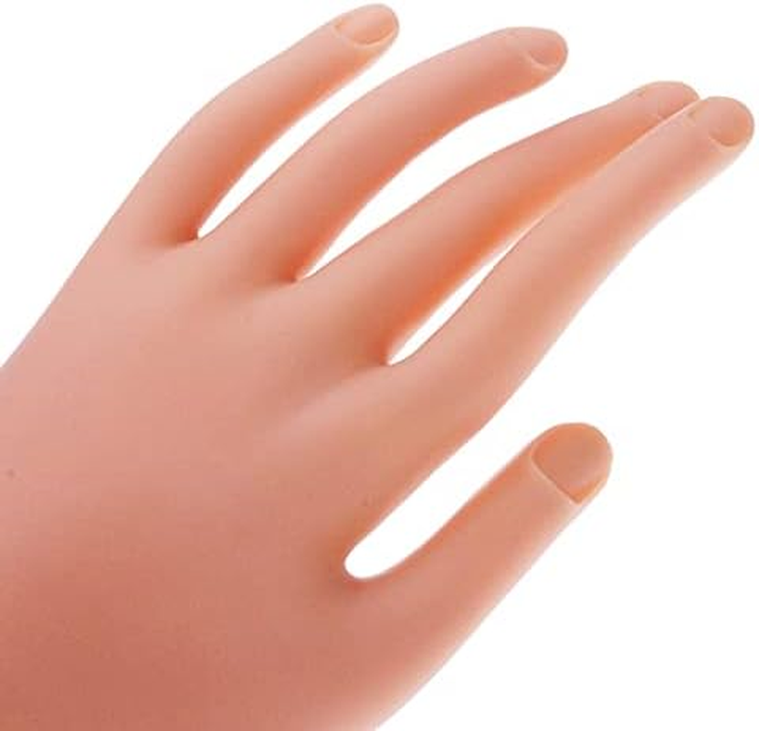 Nail Art Soft Practice Hand with Flexible Stand Desk Clamp, Beauties Factory Moveable Training Hand Trainer Practice Kit False Hands for Nail Design Practice Tool image number 3