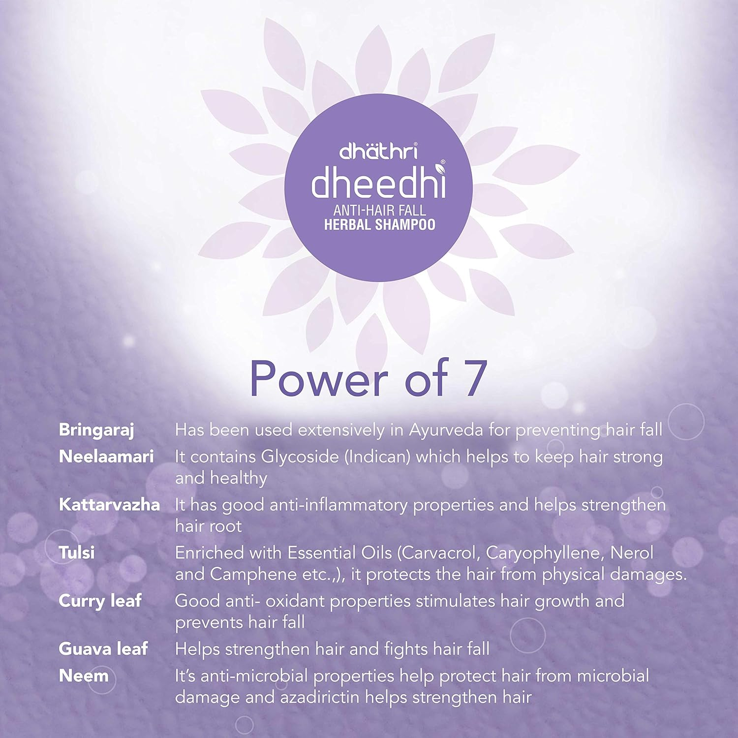 Dhathri Dheedi Anti-Hair Fall Herabal Shampoo for Controlling Hair Fall Naturally - 200Ml (Pack of 2) image number 3