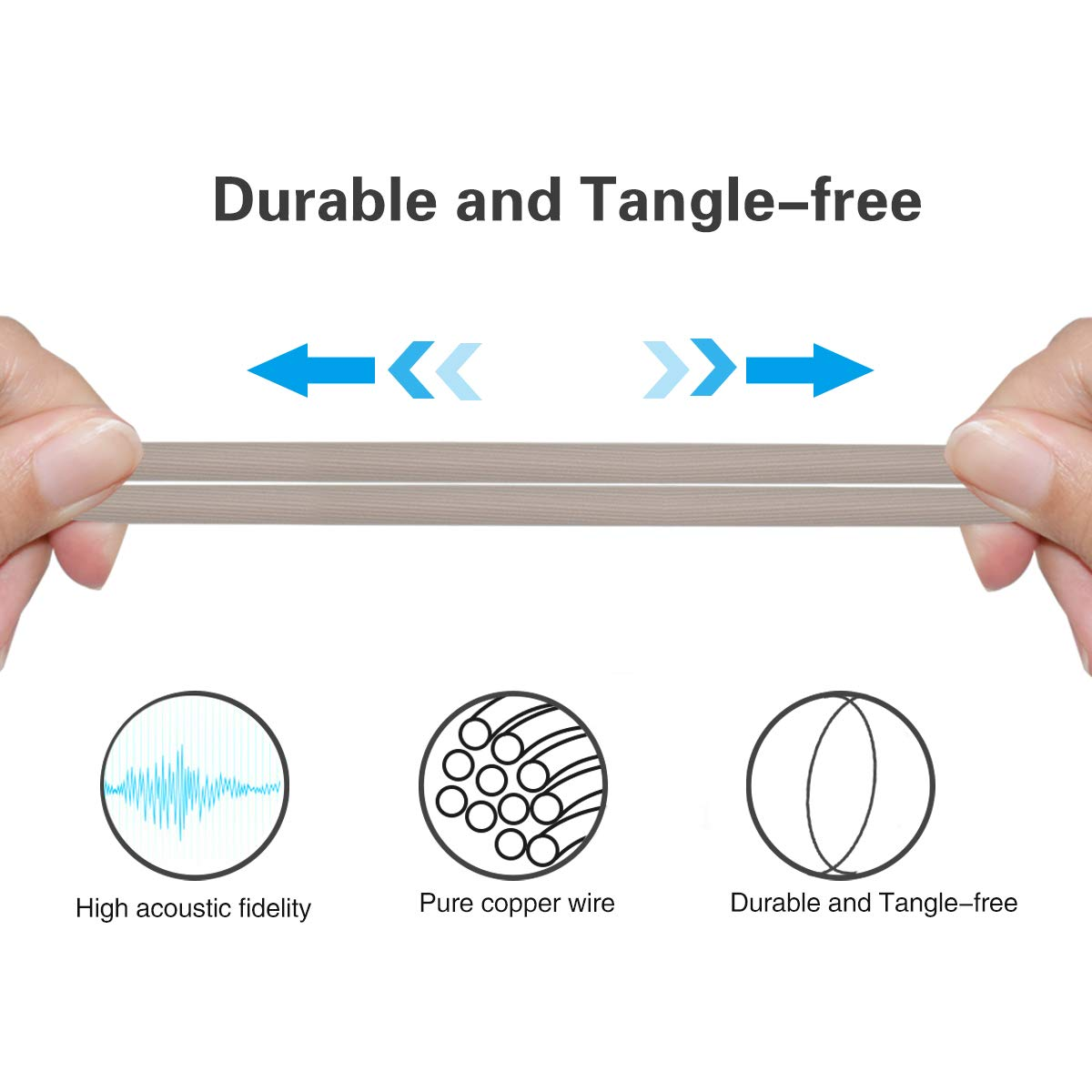 WH-1000XM3 Replacement Headphone Audio Cable Cord Compatible with Sony WH-1000XM4 MDR-1000X MDR-XB950BT MDR-10R MDR-10RC MDR-10RBT MDR-NC50 MDR-NC200D Headphones 3.5Mm Jack(Gold) image number 1