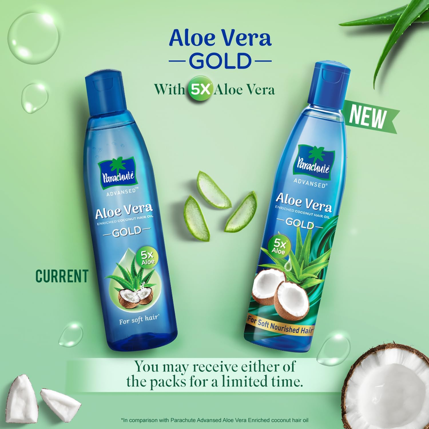 Advansed Aloe Vera Enriched Coconut Hair Oil Gold | 5 image number 3