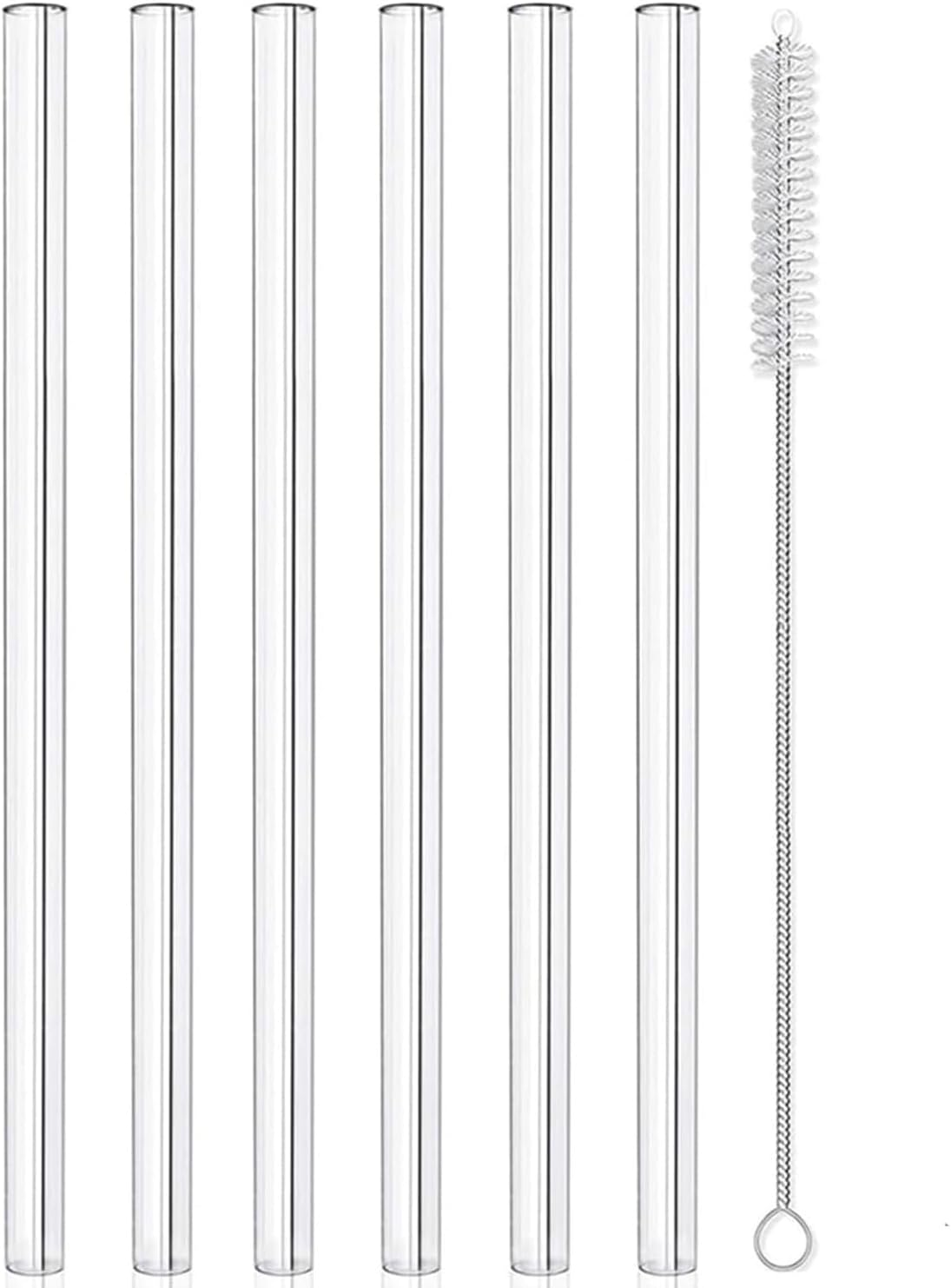 6 PCS Replacement Straws for Owala Freesip 32Oz Water Bottle,Reusable Plastic Straws with Cleaning Brush for Owala 24 Oz Plastic Straw Travel Sports Cup Accessories, Clear image number 2