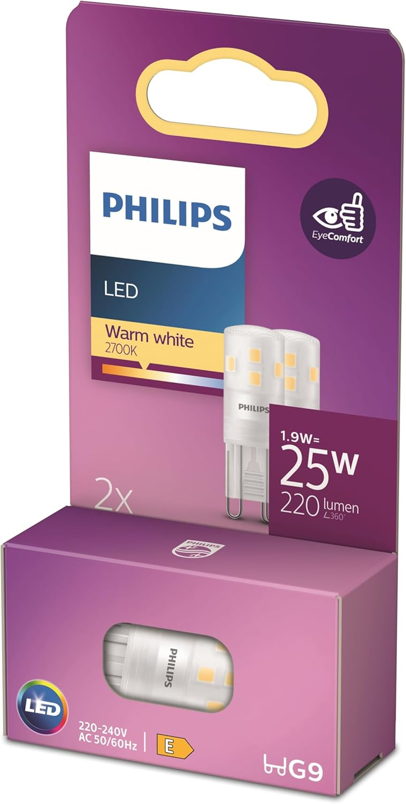 Philips LED 25 W G9 WW ND 6CT/6 EC, Matt image number 2