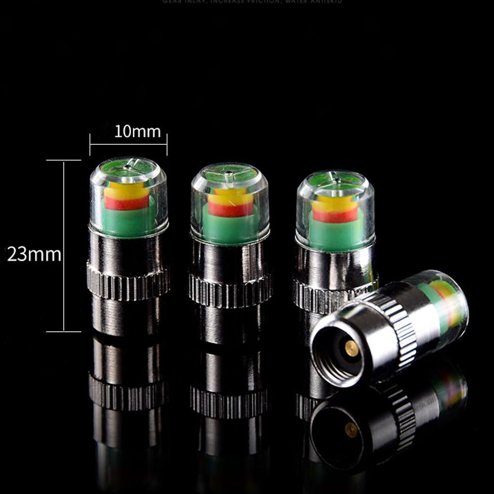 ANKIA 8Pcs 2.4Bar 36PSI Car Tire Pressure Monitor Valve Stem Caps Sensor Indicator 3 Color Eye Alert - 2.2Bar 32Psi image number 3