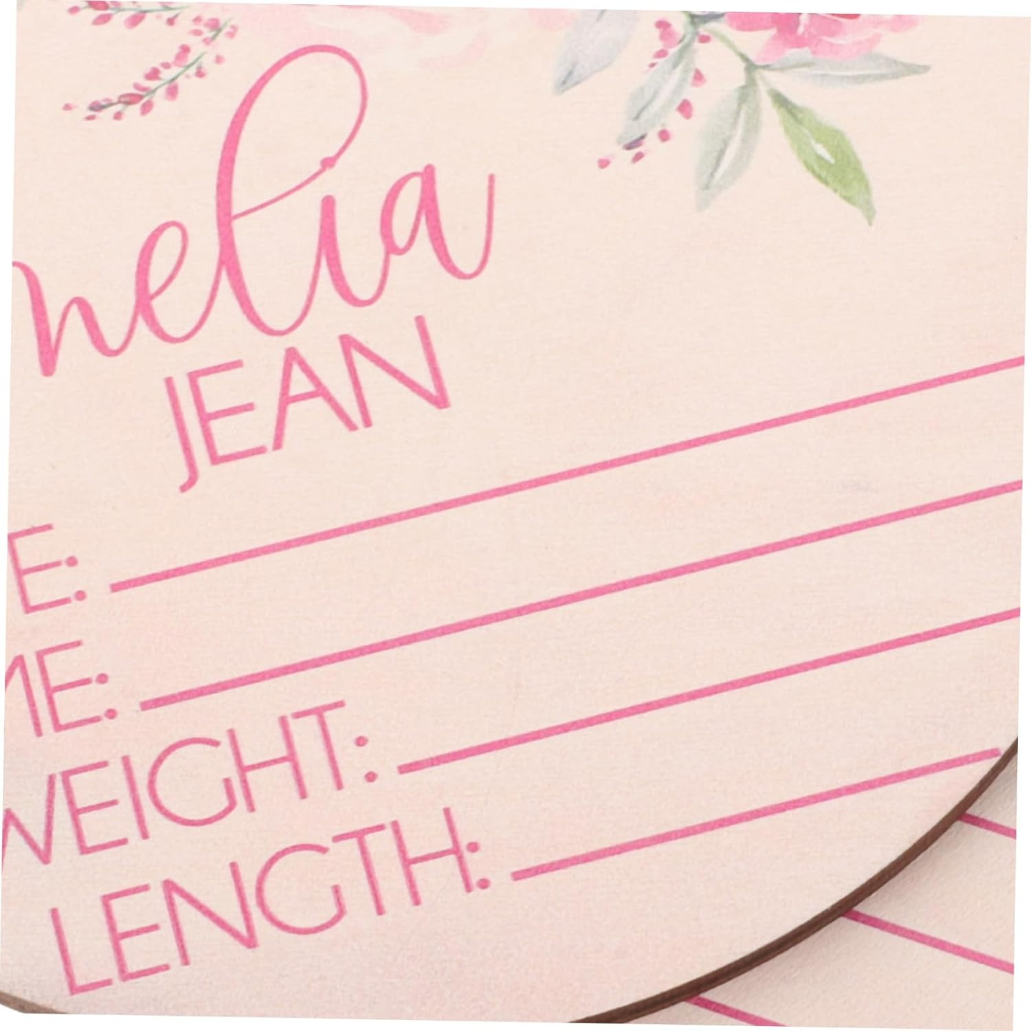 Yardwe 2Pcs Wooden Newborn Name Sign for Hospital Birth Announcement Plaque Nursery Decor Special Keepsake for Parents