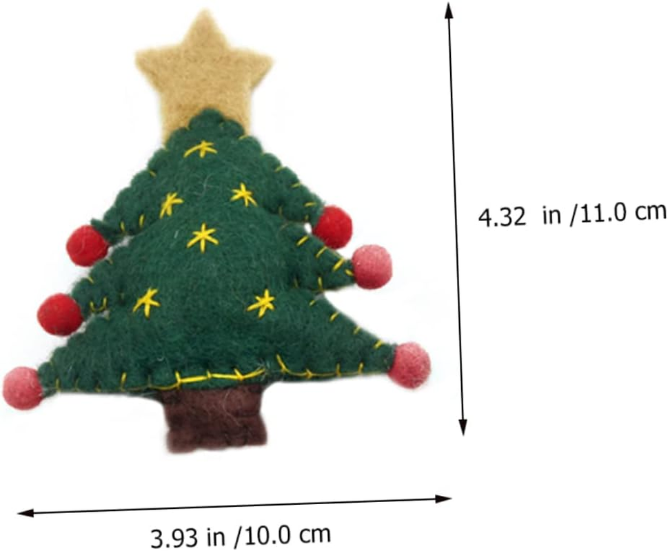 3Pcs Christmas Tree Felt Pendants Unique Decor for Boys and Girls Holiday Accessories Random Colors for Christmas Decorations and Festive Celebrations image number 3