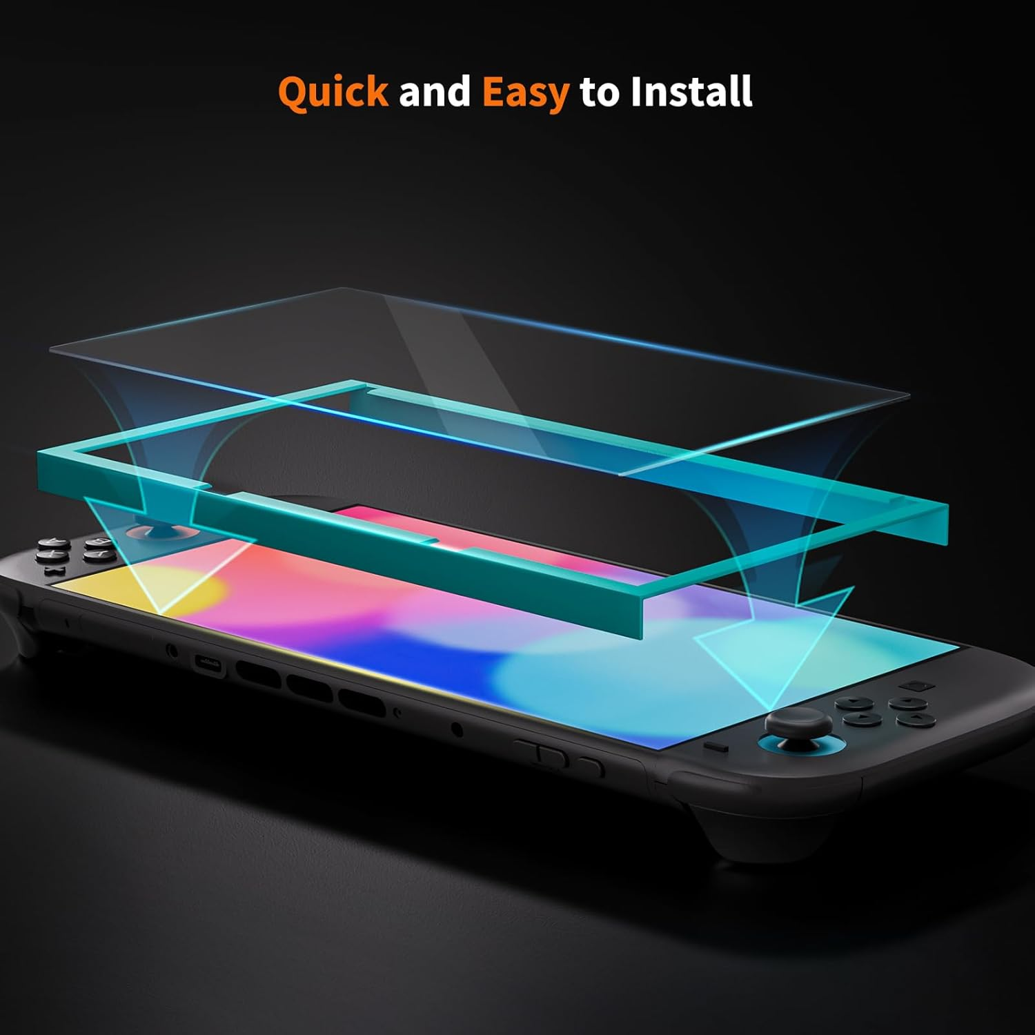 COOWPS Screen Protector Tempered Glass for Nintendo Switch 2 Model 2025 with Alignment Frame, Accessories Ultra HD Clear Anti-Scratch Glass Protector 9H Hardness Easy to Install for Switch2, 2-Pack image number 4