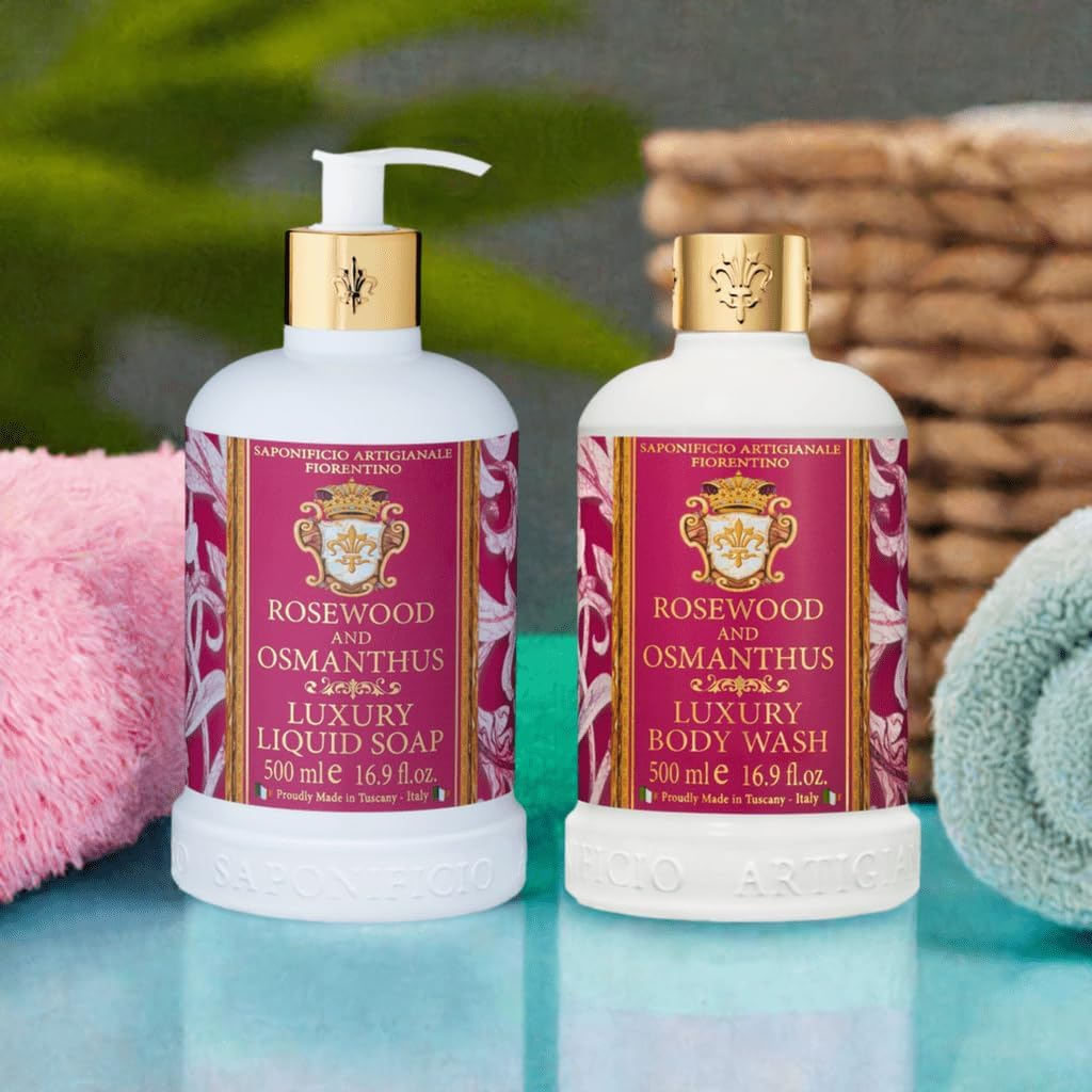 Saponificio Artigianale Fiorentino Rosewood & Osmanthus Body & Hand Wash Set