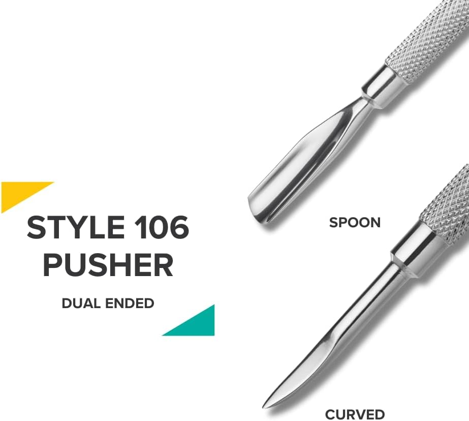 Rui Smiths Professional Double Ended Hypoallergenic Stainless Steel Metal Pusher (Cuticle Pusher) - Style No. 106 image number 1
