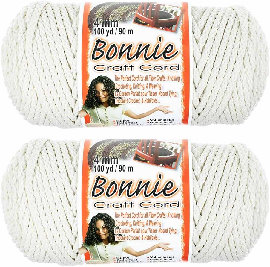 4Mm Macram&eacute; Craft Bonnie Cord 100 Yard Skein 2 Pack